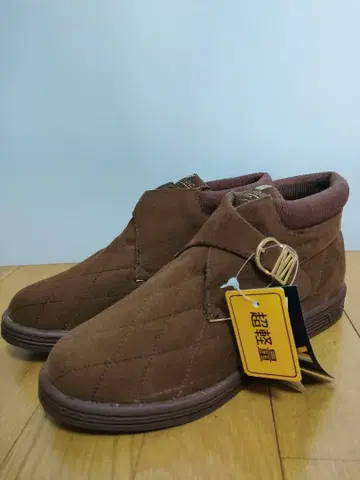 브라운 퀼팅 숏부츠