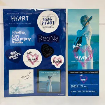 ReoNa HEART 토다 공연 혜택 스티커 픽처 티켓풍 카드