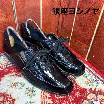 긴자 요시노야 에나멜 사이드 지퍼 컴포트 슈즈 23.5cm