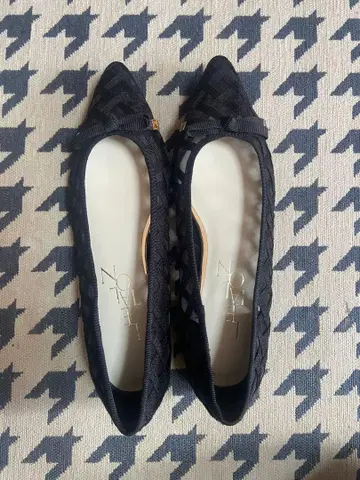 르탈론 LETALON 플랫 발레 슈즈 깅엄