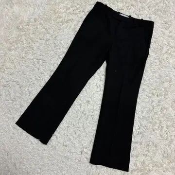 GAP 플레어 팬츠 크롭 스트레치 무지 심플 블랙