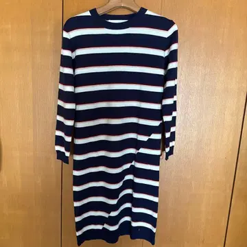 Spick & Span 스트라이프 니트 긴팔 원피스