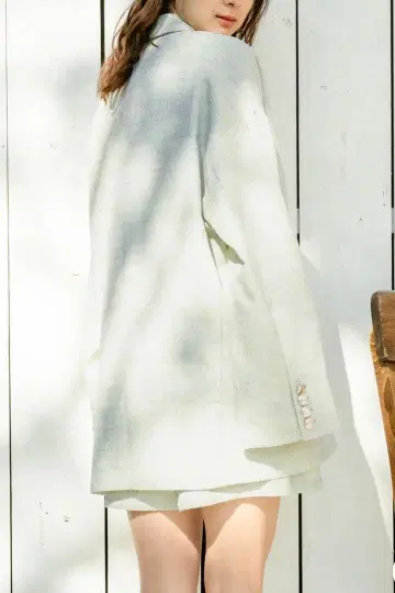 mideal 디자인 트위드 셋업 그린