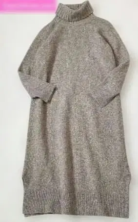 맥피 터틀 니트 원피스 TOMORROWLAND 롱 그레이지