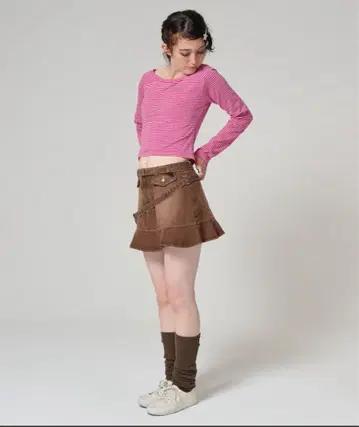 TINA: JOJUN 보트넥 보더 티셔츠