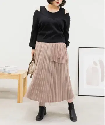 CLETTE 오리지널 페이크 레이어드 카슈쿨 니트 쿠레트