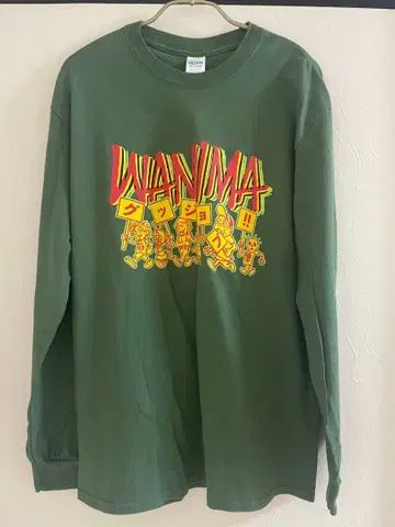 [ WANIMA ] 긴팔 T셔츠 올리브 그린