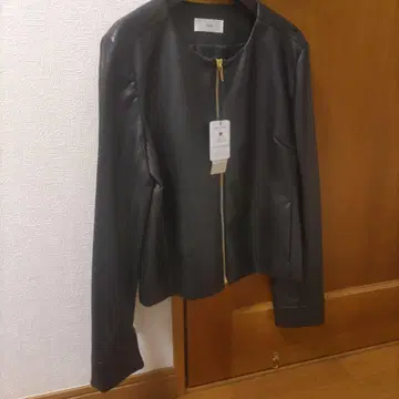 미착용 노카라 페이크 가죽 자켓 L 블랙