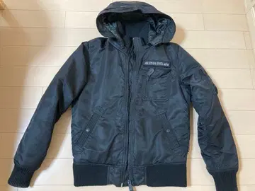 ALPHA INDUSTRIES 후디드 리브 자켓 M 사이즈 플라이트
