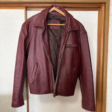 AMERICAN NOSTALGIA 가죽 싱글 라이더 자켓