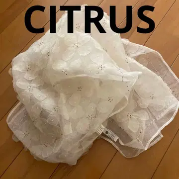 시트러스 citrus 꽃잎 숄 실크 100%