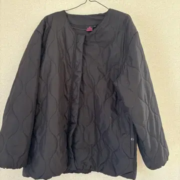 블랙 퀼팅 자켓 LL