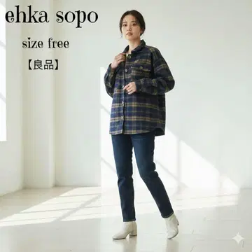 [ 고품질 ] ehka sopo 체크 모듬 CPO 자켓 F 두꺼운 원단