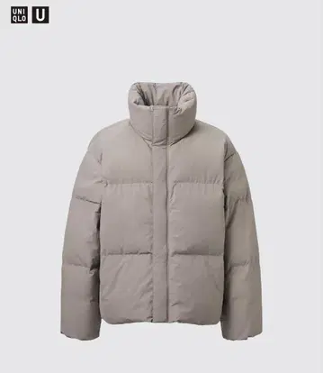 [ 유니클로U ] 패디드 볼륨 자켓 내추럴 L