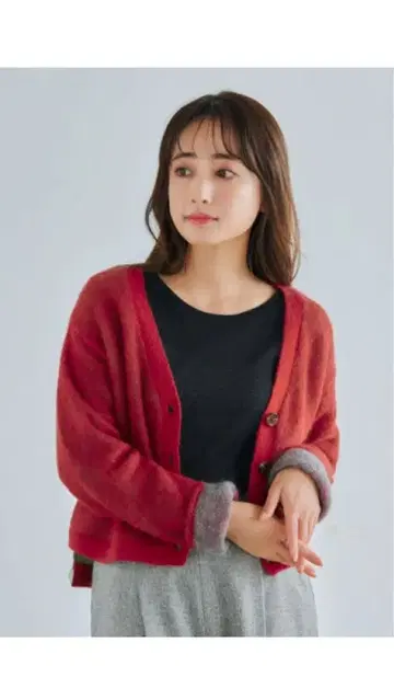 COHINA 더블 페이스 모헤어 가디건