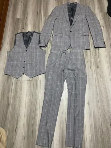 Joism 체크 무늬 코튼 정장 세트 L