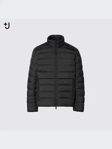 유니클로 +J 라이트 다운 자켓 남성용 L 사이즈 블랙