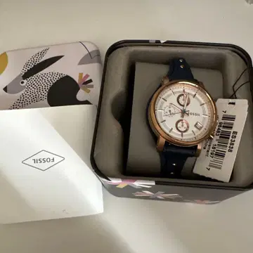 FOSSIL ES3988 손목시계 네이비/로즈 골드