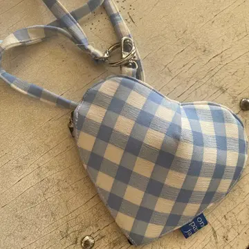 Oneday apartment japan 깅엄 체크 하트 숄더