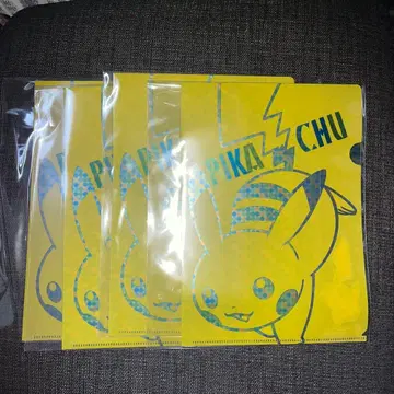 피카츄 클리어 파일 포켓몬 센터 한정판 4장