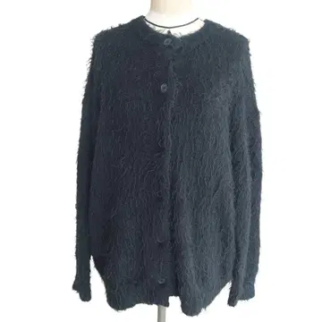 새상품급 저널 스탠다드 샤기 가디건 블랙