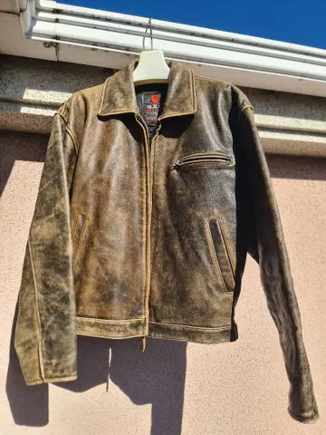 로큰롤 가죽 자켓 브라운 싱글 라이더 가죽 자켓