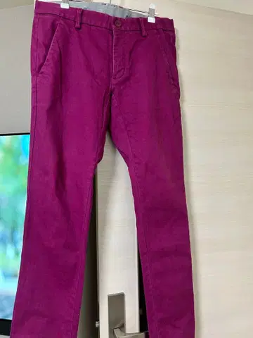 두꺼운 원단 남성용 adidas 골프 팬츠 퍼플