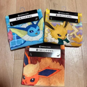 포켓몬 포켓몬 센터 이브이 컬렉션 핸드 타월 3종