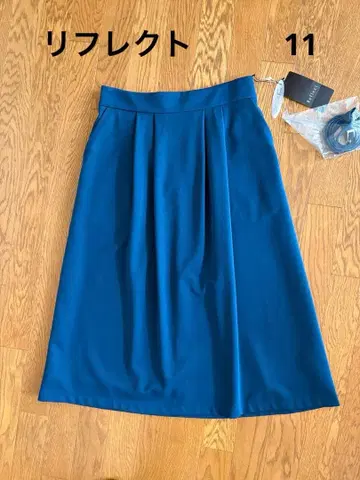 리플렉트 플레어 스커트 무릎 기장 벨트 포함 사이즈 11 택 포함 새상품