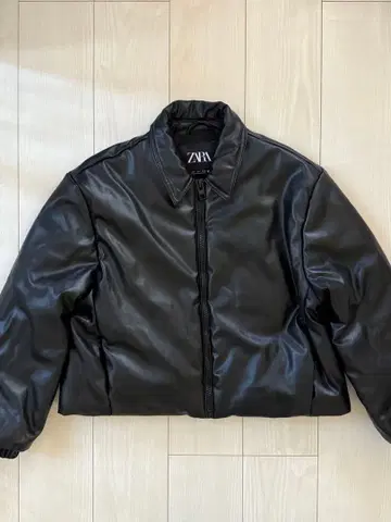 [ 익명 배송 ] ZARA 가죽 블루종 자켓