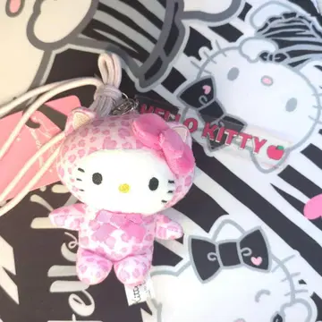 헬로키티 레오파드 무늬 키링