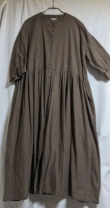 사만사 모스모스 코튼 린넨 코트 원피스 모카 브라운 새상품급