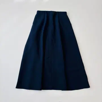 그린 라벨 릴랙싱 스커트 롱 스커트 네이비 깔끔한 플레어