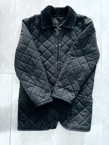 라벤햄 퀼팅 자켓 38 블랙 무광