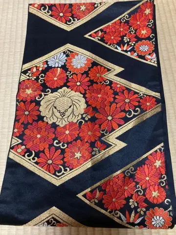 자수가 럭셔리한 후쿠로 오비 단품 레트로