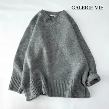 컨디션 최상 스테디셀러 인기 갤러리 바이 파인 울 V넥 풀오버