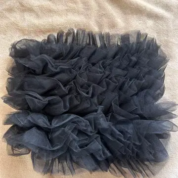 미사용 새상품 chuclla 프릴 뷔스티에 블랙 시스루 M