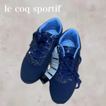 [ 미사용 ] le coq sportif 네이비 스니커즈 라메 글리터