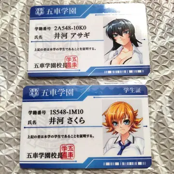 대마인 이가 아사기 이가 사쿠라 오차 학원 학생증 세트 대마인 rpg