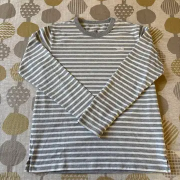 THE NORTH FACE 긴팔 티셔츠 그레이/스트라이프