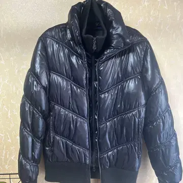 XL 블랙 퀼팅 다운 자켓