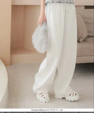 고베 레터스 커브 팬츠 다이버 소재 와이드 커브 팬츠