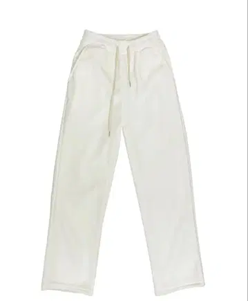 화이트 조거 와이드 팬츠