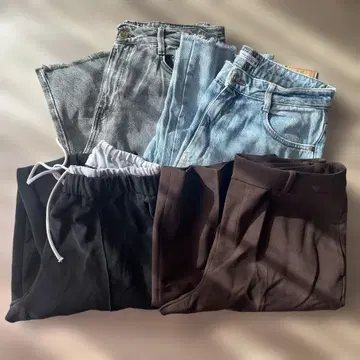 여성용 팬츠 4점 묶음 판매 사이즈 빅