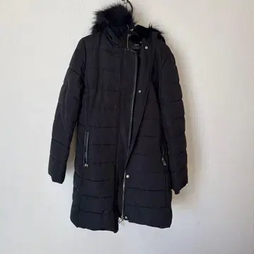 스트라디바리우스 블랙 롱 코트 다운