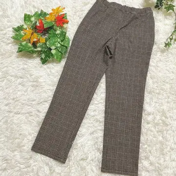 새상품급 GIANNI LO GIUDICE 체크 무늬 팬츠 36 일본제