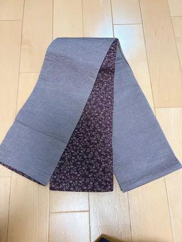 반폭 오비 홍차 꽃무늬