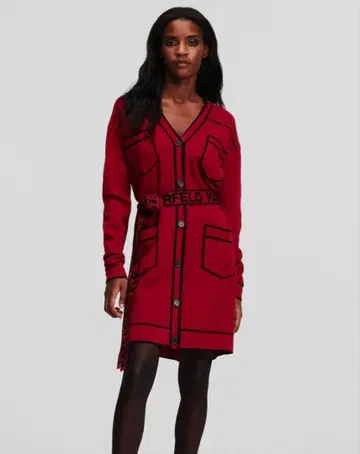 karl lagerfeld 롱 가디건 니트 원피스