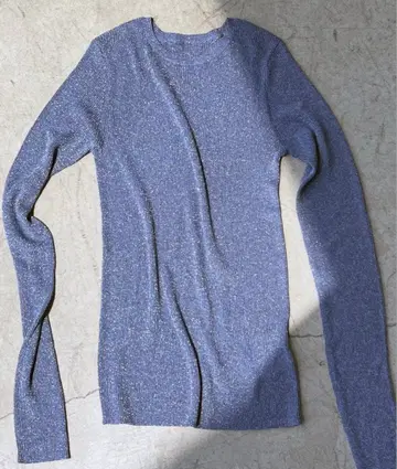 Spic and Span 라메 리브 크루넥 풀오버