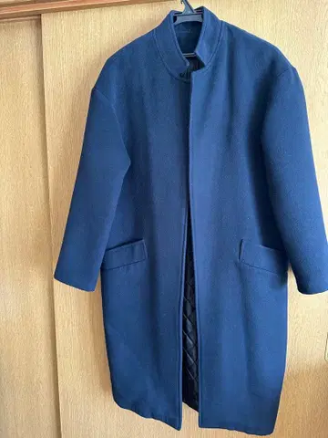 네이비 체스터 코트 퀼팅 라이너 포함